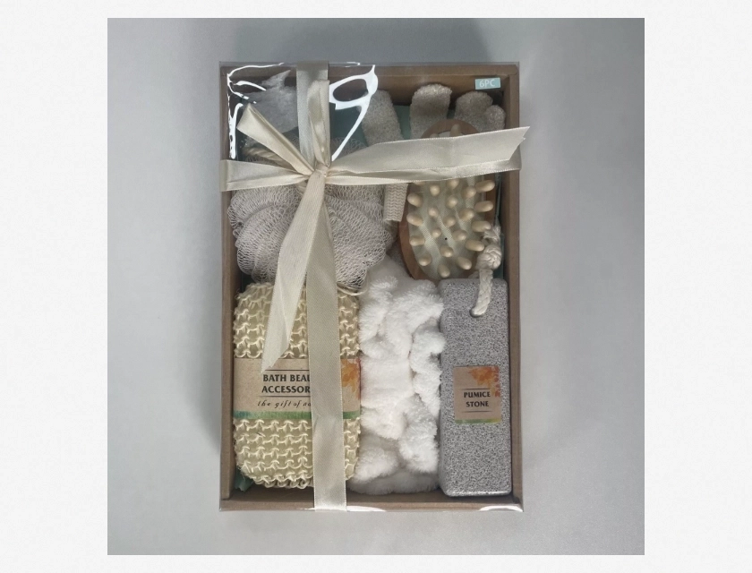 The Gift of Nature 6-Piece Bath and Beauty Accessories Set for Relaxation and Self-Care