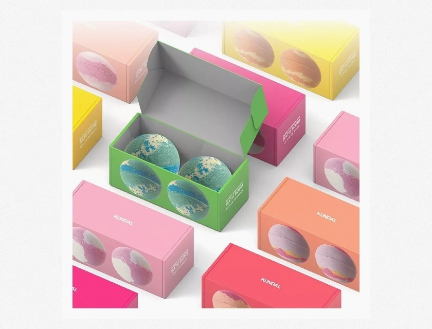 Kundal Bubble and Sparkling Bath Bomb Set, 200g (2 Pack) – Fizzy Bath Bombs for Relaxing Soak, Moisturizing and Scented