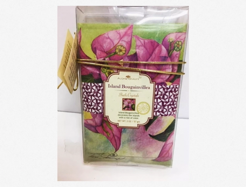 Aloha Island Beauty Bath Crystals Set of 3, Relaxing Scented Bath Salts for Stress Relief, Luxurious Spa Gift for Women and Men