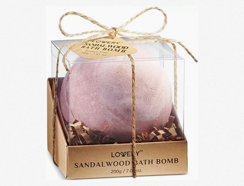 Lovery Bath Bomb Sandalwood Fizzing Bubble Bath Gift Set