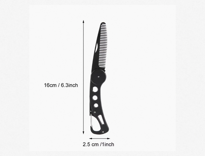 Stainless Steel Beard Comb Folding for Men Beard and Mustache Styling Comb