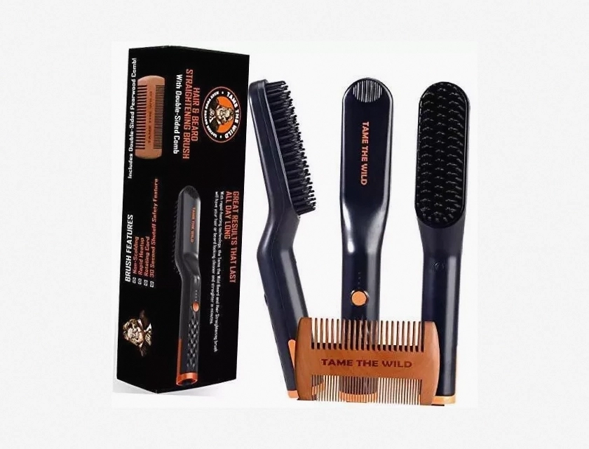 Tame the Wild Premium Beard Straightener, Ionic Anti-Scald Technology for Smooth and Safe Styling