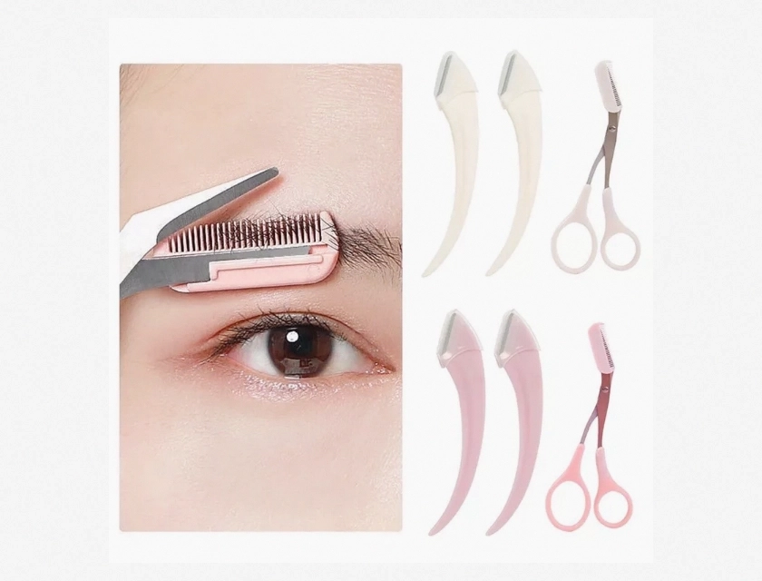 Eyebrow Razor Trimmer & Dermaplaning Tool Set for Women – 3 Count, Precision Shaper for Facial Hair Removal and Exfoliation
