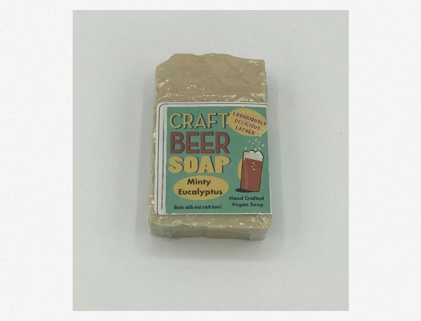 Fairmount Candle and Bath Minty Eucalyptus Craft Beer Soap, 8 oz, Handmade, Natural Ingredients