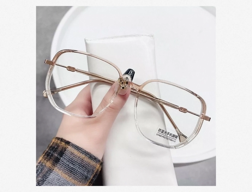 Anti-UV Blue Light Blocking Glasses with Transparent Frame for Men and Women