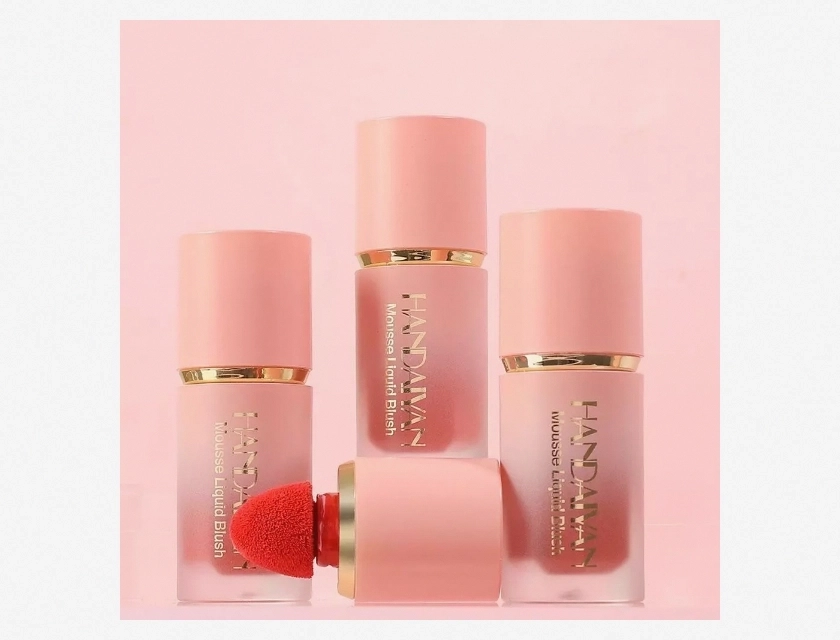 Matte Glitter Face Liquid Blusher Smooth Cheek Eye Mousse Long Lasting Cream Blush
