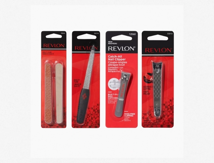 Revlon Beauty Tools Emery Boards and Nail Clipper Set, Manicure and Pedicure Kit, Nail Care Essentials