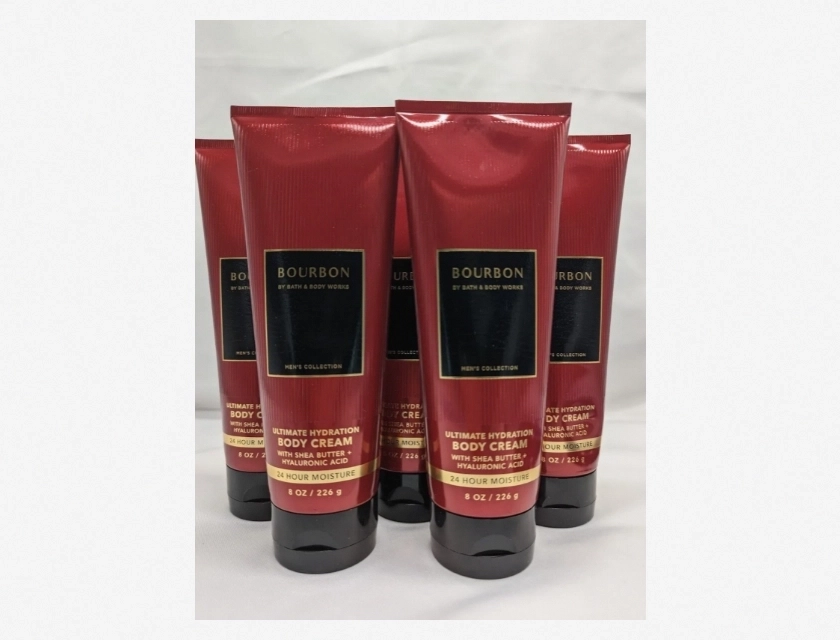 Bath & Body Works Bourbon Ultimate Hydration Body Cream 8 oz (Pack of 5)