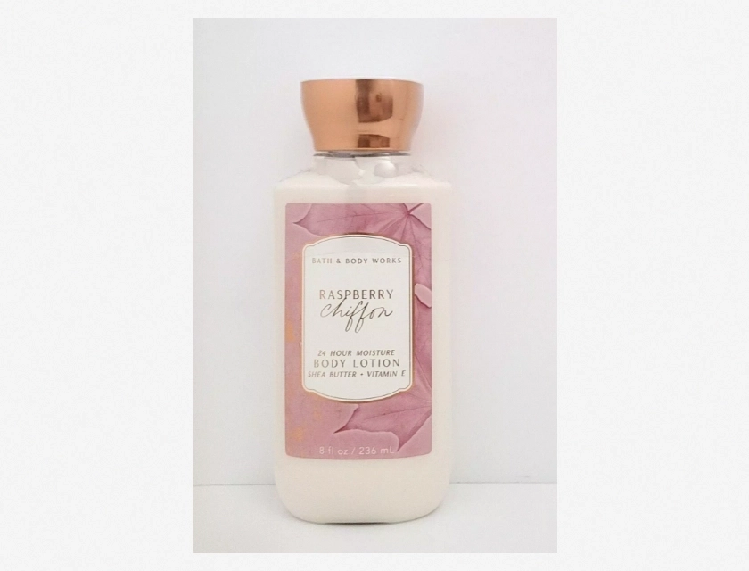 Bath & Body Works Raspberry Chiffon 24 Hour Moisture Body Lotion, 8 oz