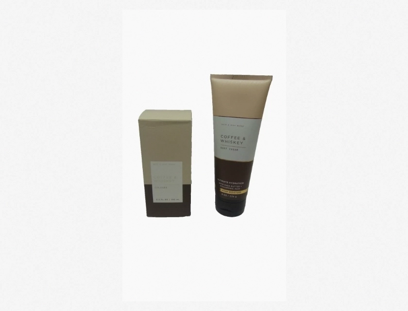 Bath & Body Works Men’s Collection Coffee & Whiskey Cologne and Body Cream Set