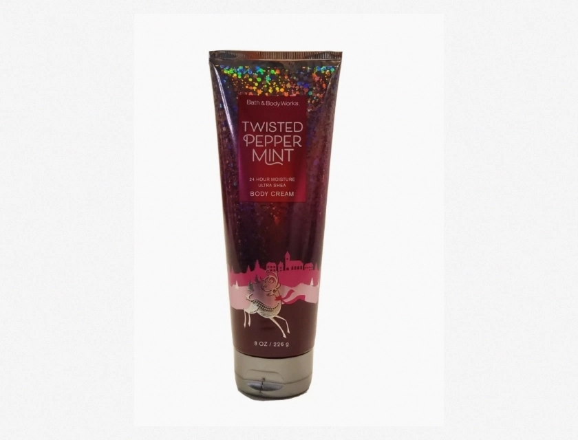 Bath & Body Works Twisted Peppermint 24 Hour Moisture Hydration Body Cream 8 Oz