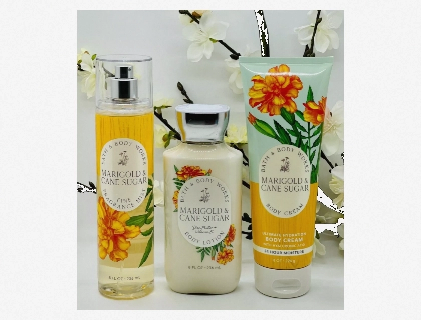Bath & Body Works Marigold and Cane Sugar Gift Set, 3 Piece
