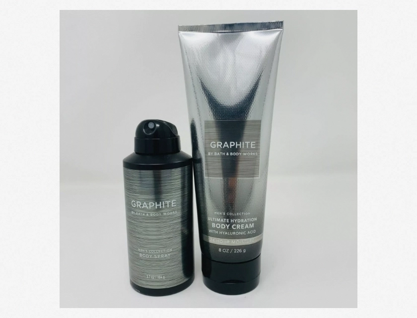 Bath & Body Works Graphite Men’s Body Spray and Body Cream Gift Set, 2-Piece