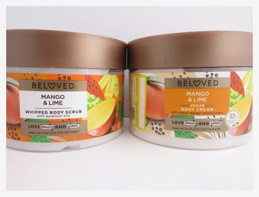 Beloved Mango Lime Whipped Body Scrub and Body Cream Duo 10 oz Each