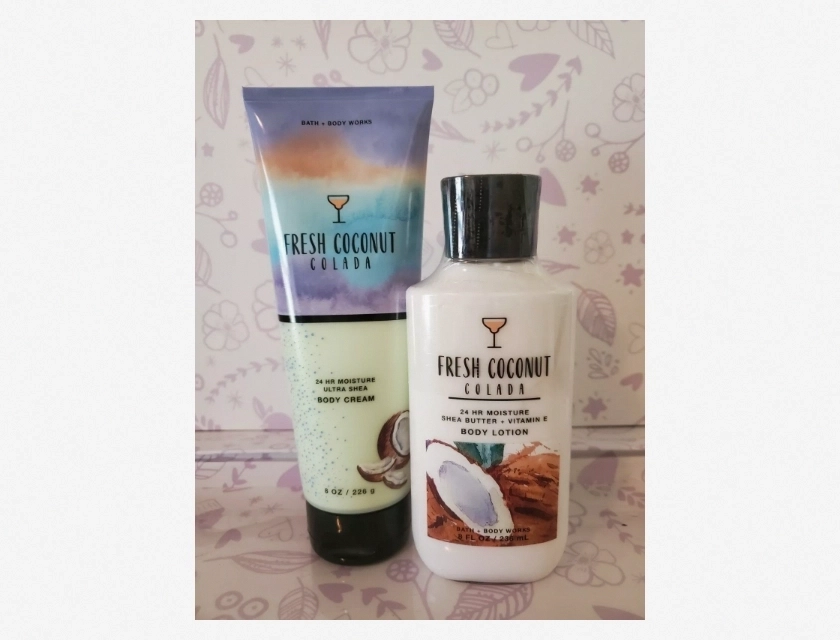 Bath & Body Works Fresh Coconut Colada Body Lotion and Cream, 8 oz, Moisturizing Hydration for Soft Skin