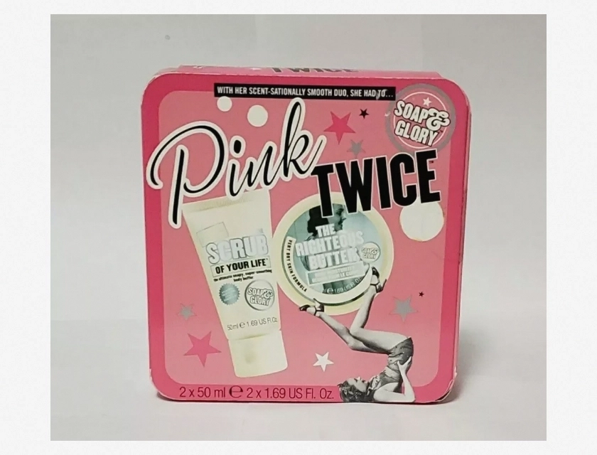Soap & Glory Pink Twice Body Moisturizer and Body Buffer Gift Pack