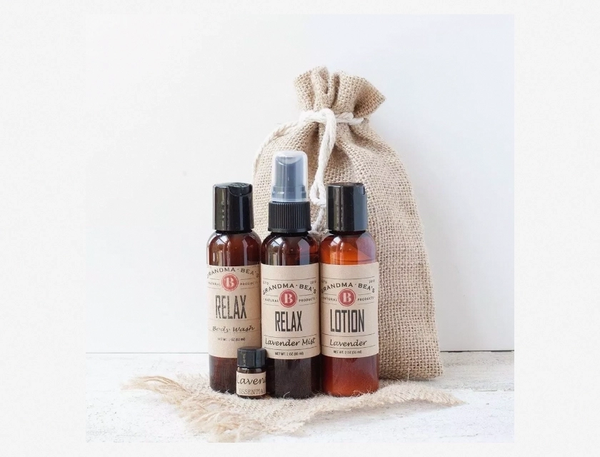 Grandma Bea’s Natural Bath and Body Gift Set – Lotion, Body Wash, and Relaxing Spray