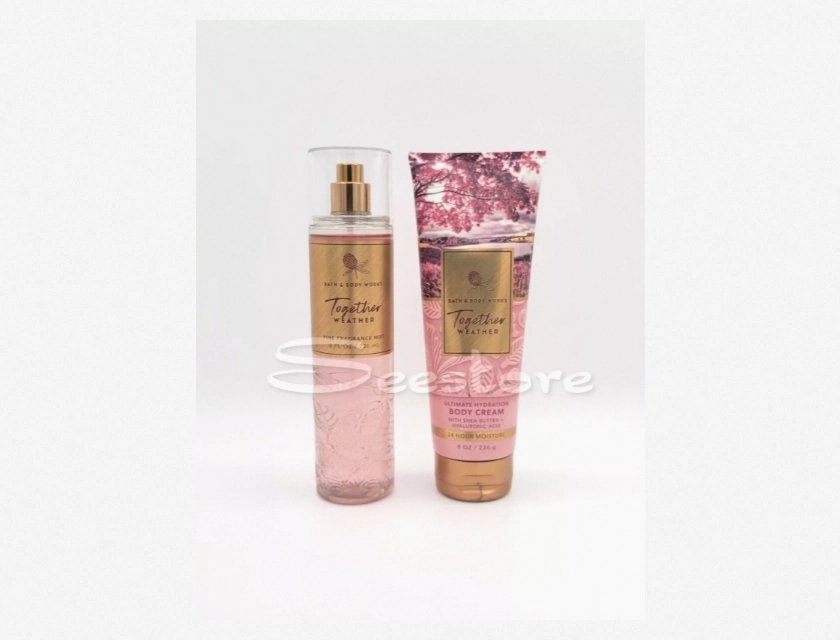 Bath & Body Works Together Weather Body Mist and Body Cream Set, Pack of 2