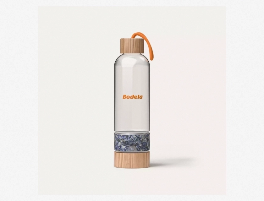 Bodela Blue Spot Jasper Stainless Steel Water Bottle 32oz Double Wall Vacuum Insulated Leak Proof for Hot and Cold Drinks