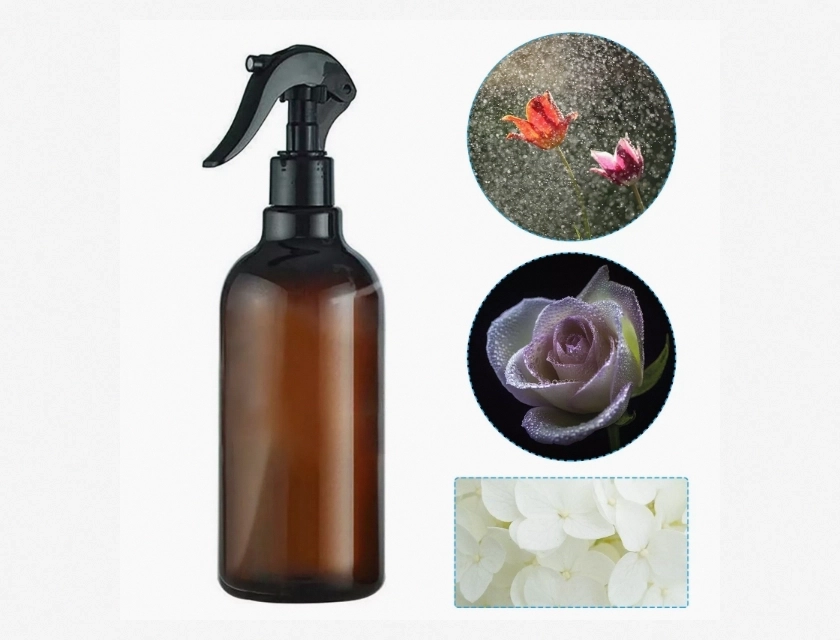 500 ml Refillable Spray Bottle for Moisturizing Mist, Water Resistant, Brown