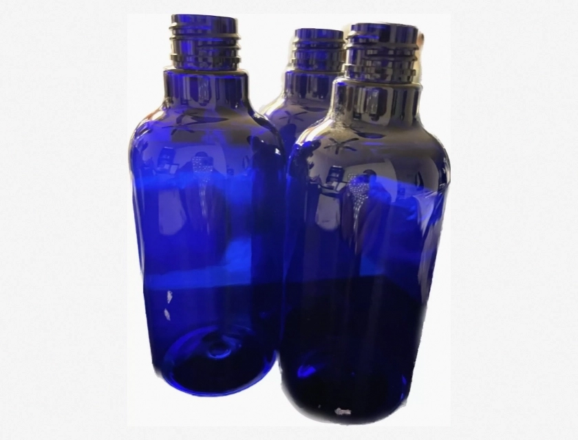 Cobalt Blue Plastic Bottles 8 oz BPA Free for Cosmetics