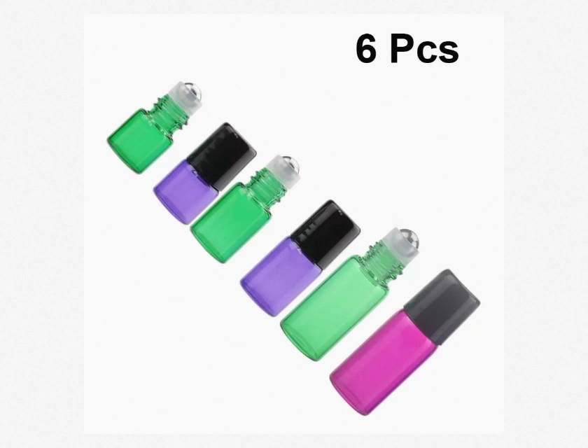 6Pcs Essential Oil Bottles, Makeup Sample Storage Vials Perfume Vials
