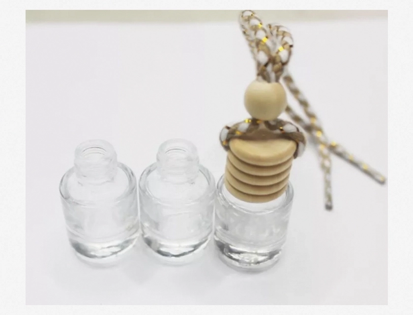 10 Glass Hanging Air Freshener Diffuser Bottles for Essential Oils and Perfume – Car, Home, Closet, Bathroom Scented Aroma Decorative Refillable Bottles with Cork Stoppers