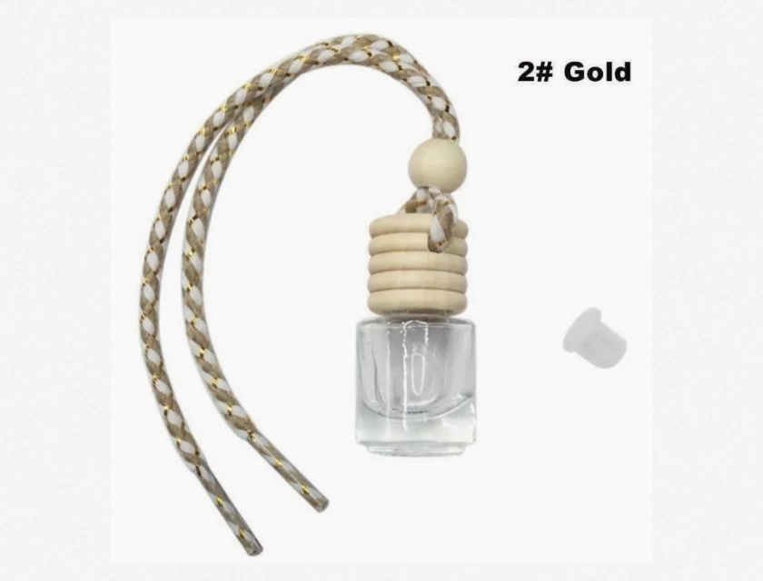 10 Glass Hanging Air Freshener Diffuser Bottles for Essential Oils, Perfume, and Car Fresheners