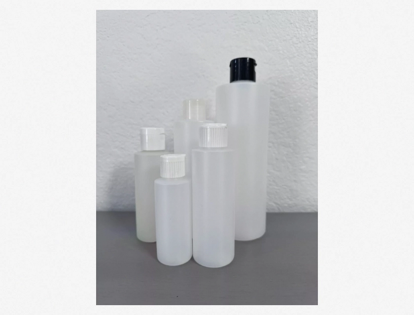 Various Sizes Empty Natural HDPE Bottles with Caps, Leak-Proof, BPA-Free, Ideal for Travel and Storage