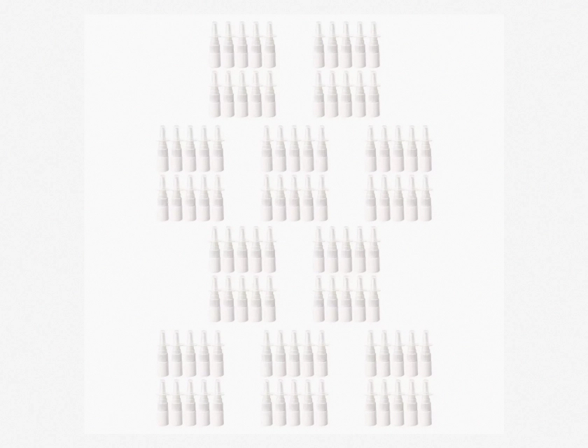 100 Pcs 10ml Refillable Plastic Mist Nasal Spray Bottles