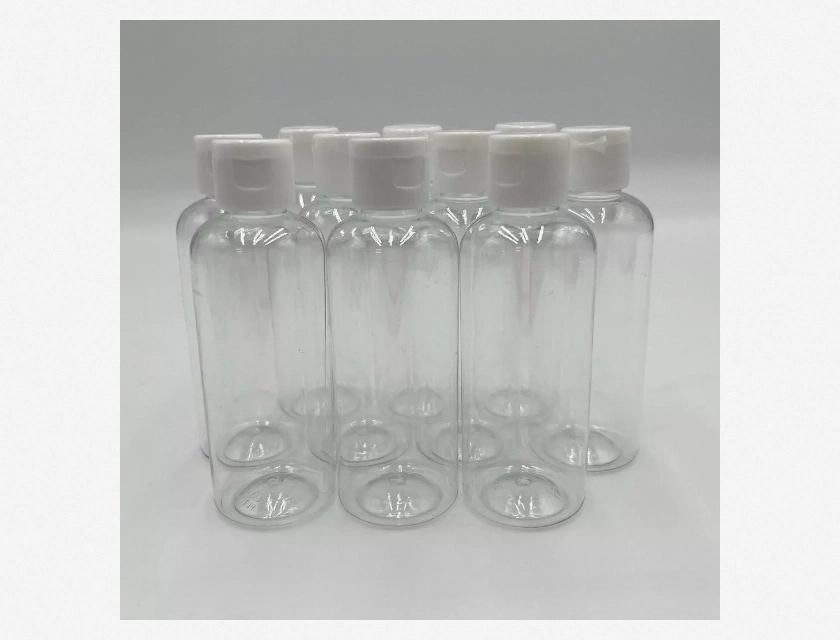 Clear PET Plastic Bottles with Flip Caps, 100 ml (3.38 fl oz), 20/410 Neck, 5000-Pack