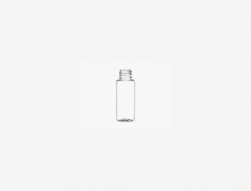 Clear Plastic Cylinder Bottles with Caps 1 oz 30 ml 100 Count