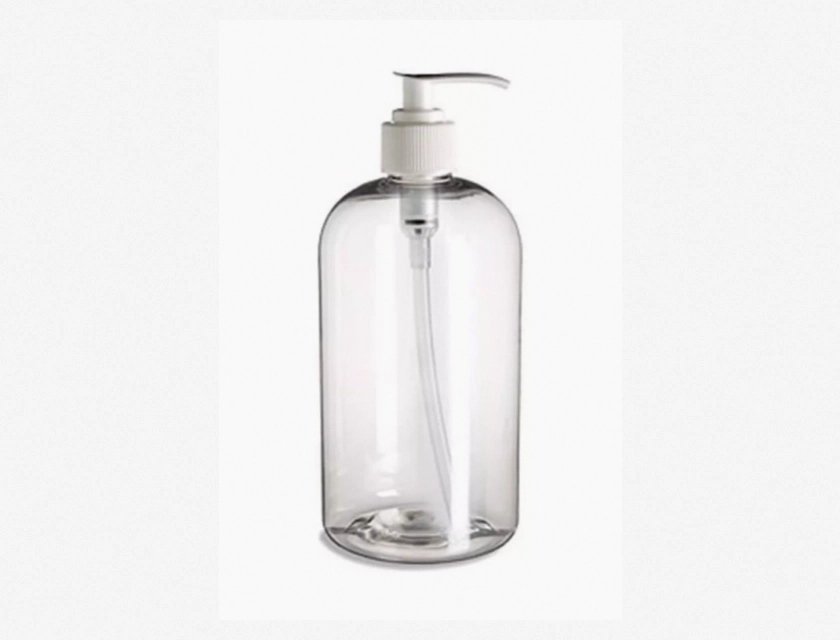 Clear Plastic Bottle with Pump 16 oz Set of 2