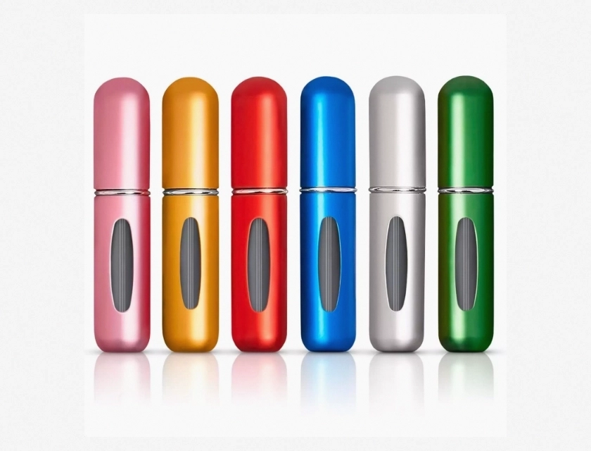 Portable Perfume Atomizer Spray Bottles 6-Pack Refillable Travel Size Cologne Dispenser for Purse