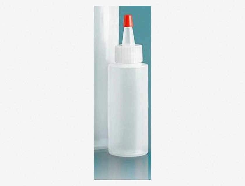 HDPE Plastic Bottles with Yorker Dispensing Caps, 4 oz (120 ml), 100-Count