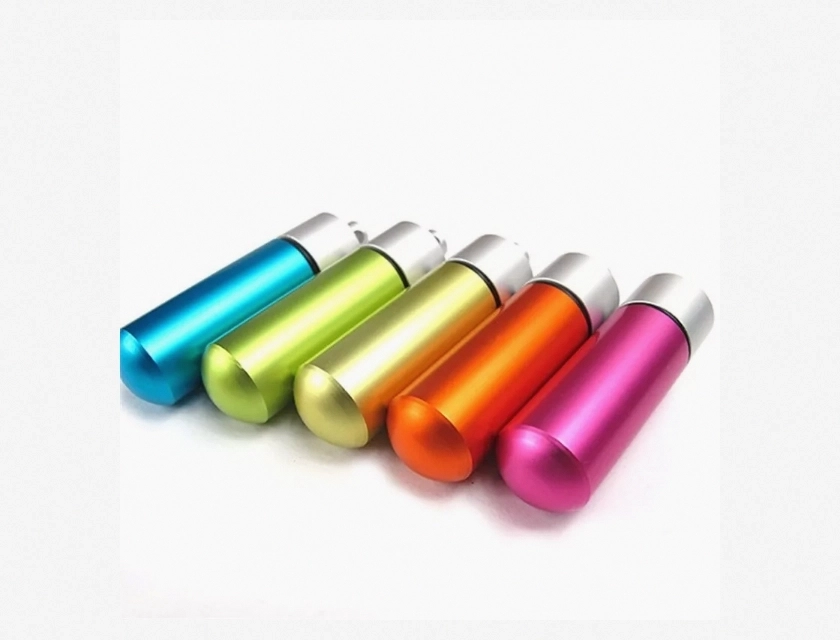 Pill Box Waterproof Medicine Bottle Holder Keychain Container Aluminum
