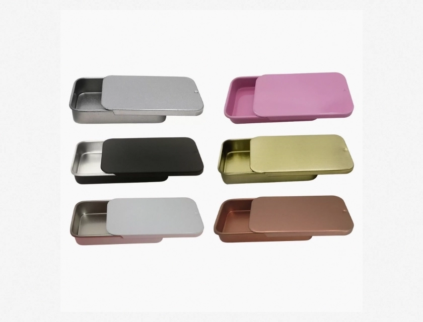 Mini Tin Metal Box with Lid for Small Storage, Crafts, and Gifts
