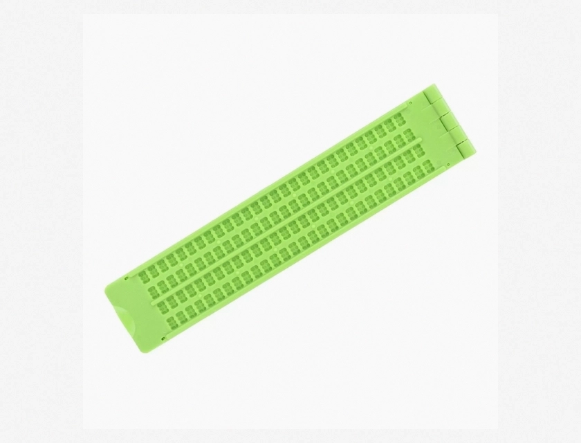 Portable Braille Writing Slate with Stylus, 28 Cells, 4 Lines, Learning Tool for Beginners
