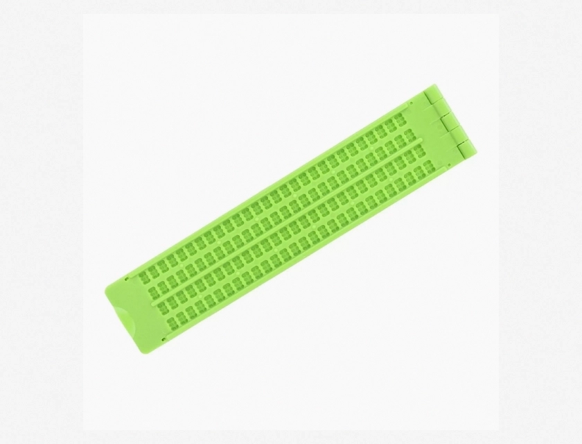 Braille Writing Slate with Stylus, Portable 28 Cell Learning Tool for Blind and Visually Impaired