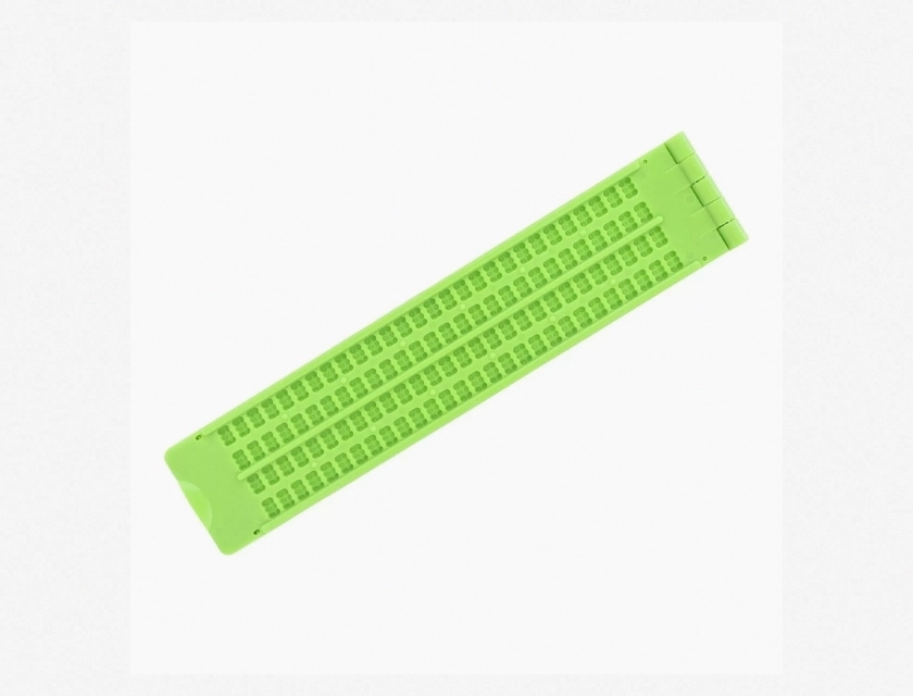 Braille Writing Slate and Stylus, 4 Lines 28 Cells, Portable Educational Tool for Blind and Visually Impaired