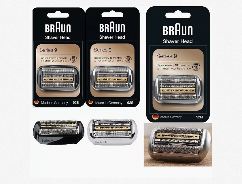 Braun Electric Shaver Replacement Heads 92S 92B 92M for Series 9 Razors