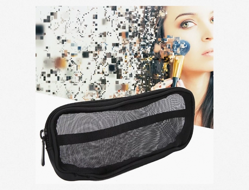 Portable Nylon Zipper Makeup Brushes Case – Cosmetics Bag for Travel and Storage