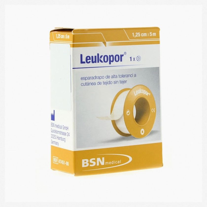 BSN Medical Leukopor Paper Tape 5cm x 125cm – Gentle Adhesive for Sensitive Skin, Breathable, Latex-Free