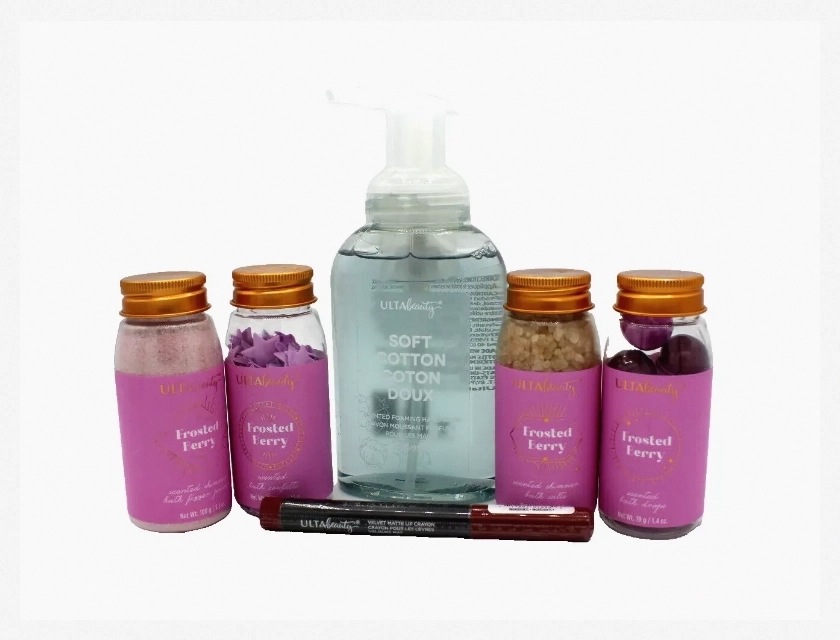 Ulta Beauty 6-Piece Mixed Bundle: Foaming Hand Wash, Velvet Lip Crayon, Bath Set