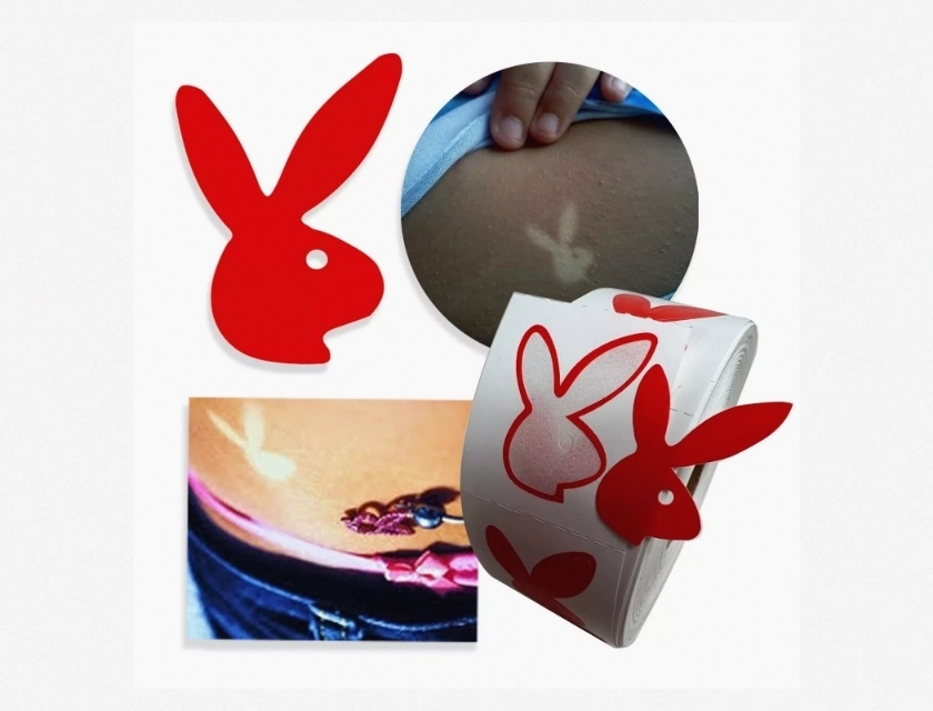 Bunny Tanning Stickers 40 Pack Right Facing Bunny