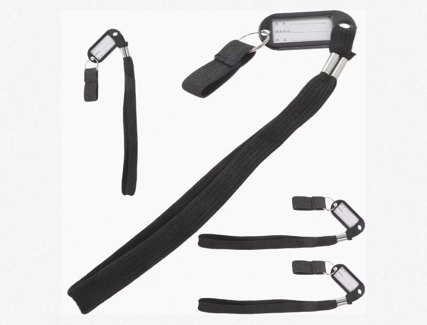 4-Piece Fold Up Walking Cane Crutch Lanyard Wrist Strap