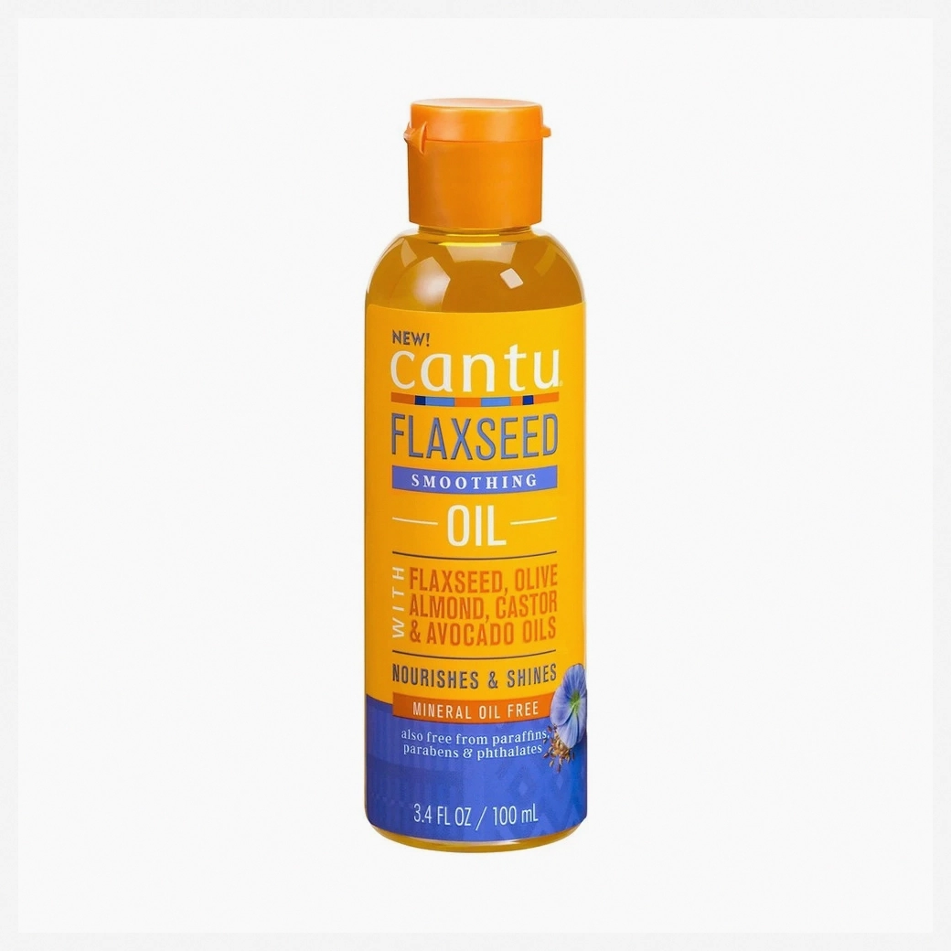 Cantu Flaxseed Smoothing Oil for Hair, 100ml, Moisturizing and Frizz Control Treatment