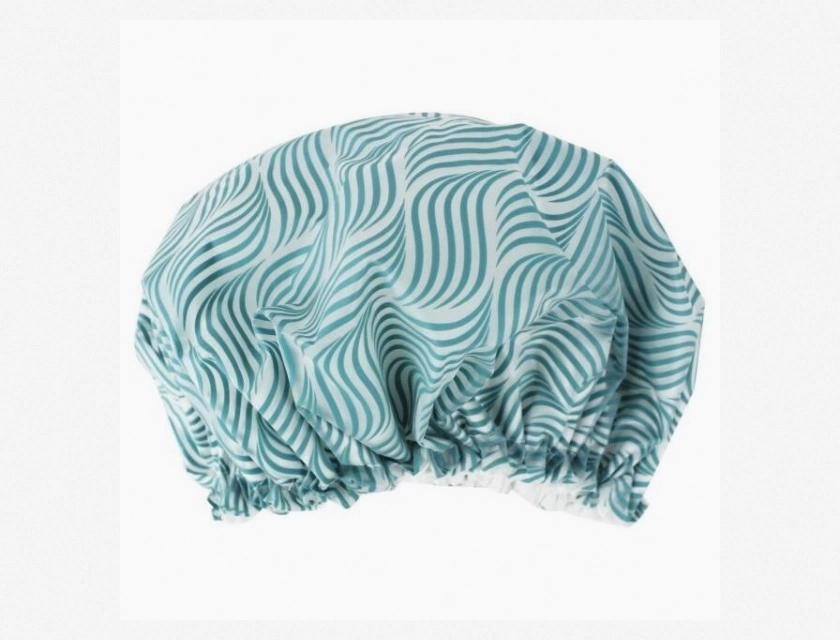 Ecotools Shower Cap with Storage Case, Reusable Hair Cover for Women, Adjustable Fit, Travel Accessory