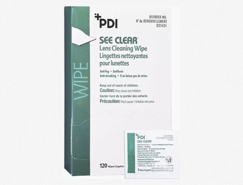 Healthcare See Clear Lens Cleaning Wipes, Pack of 120
