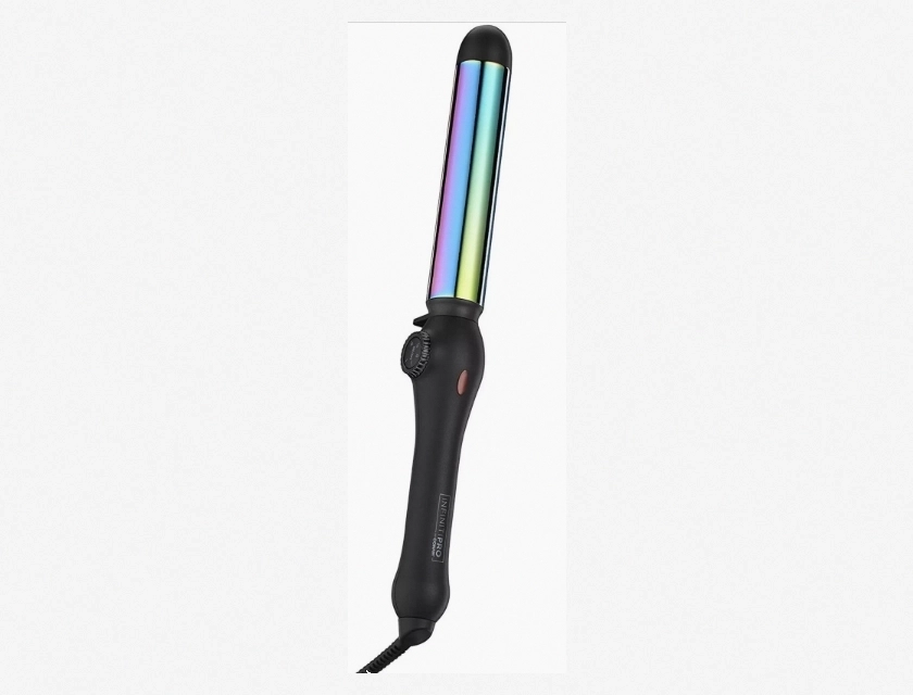 Conair Infinitipro Rainbow Titanium Clipless Curling Iron Wand 1.25 Inch for Long-Lasting Curls